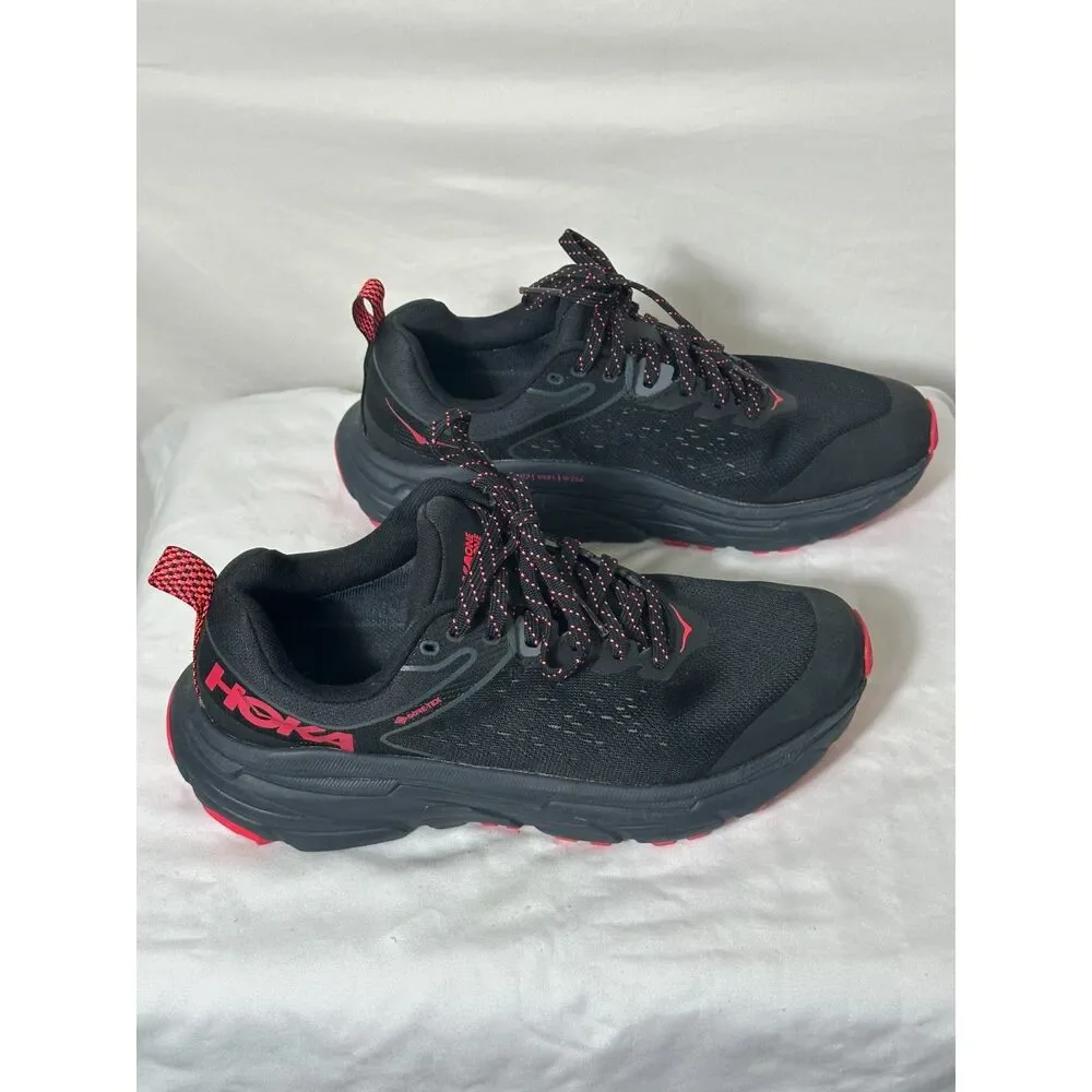 Hoka One One Challenger ATR 6 GTX Women's Size 8 Black Red Running Sneakers - Picture 3 of 8